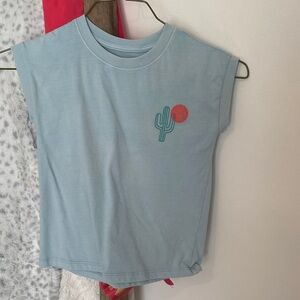 Cat & Jack Light Blue Cactus Tee